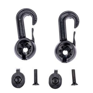 Molded plastic black clips connectors screws